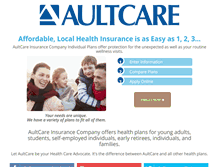 Tablet Screenshot of myaultcare.com
